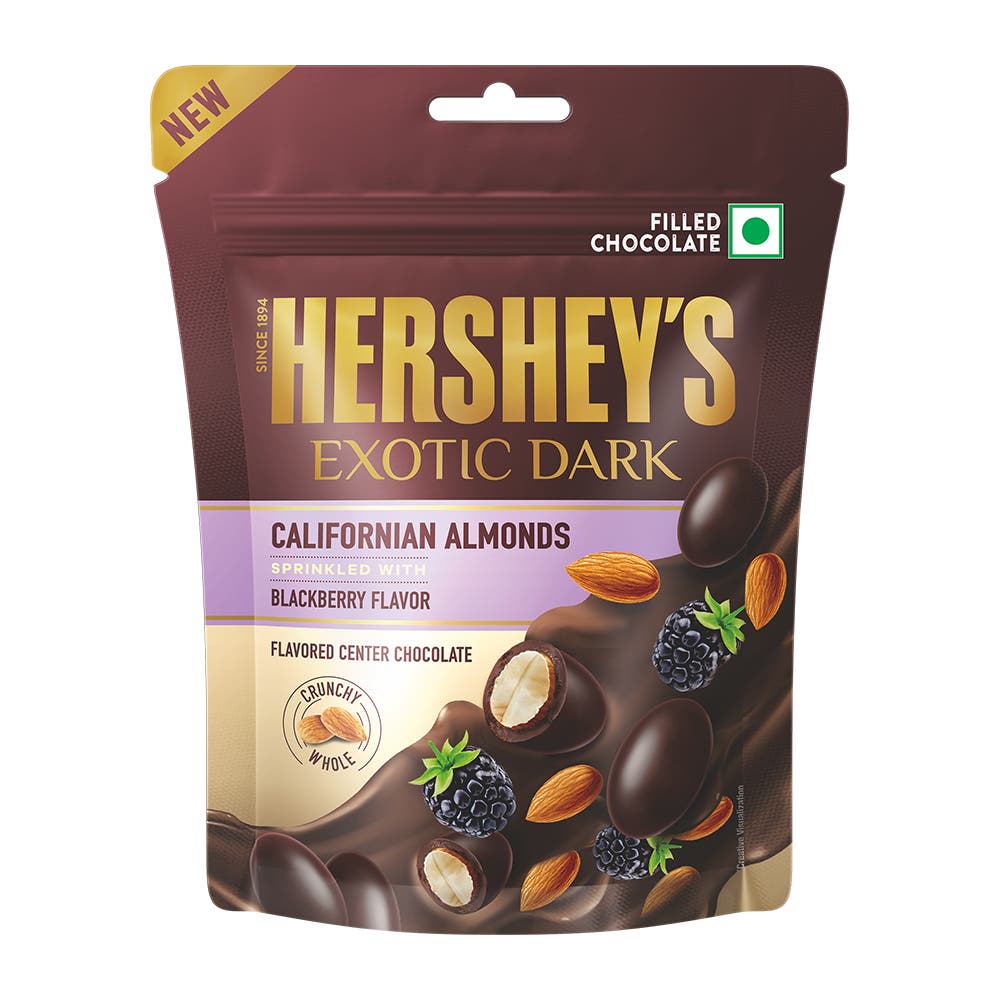 HERSHEY'S EXOTIC DARK Blackberry 30g Front of the Pack