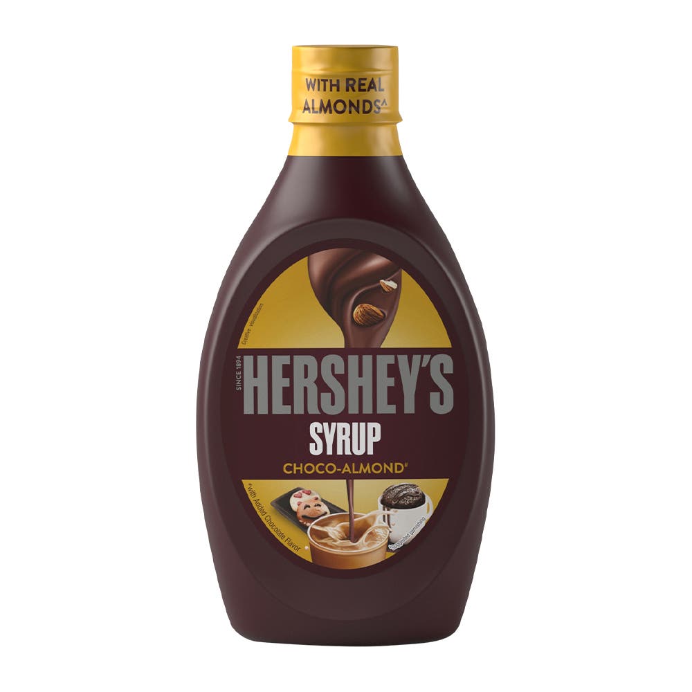 HERSHEY'S SYRUP Choco Almond 450g Front of the Pack