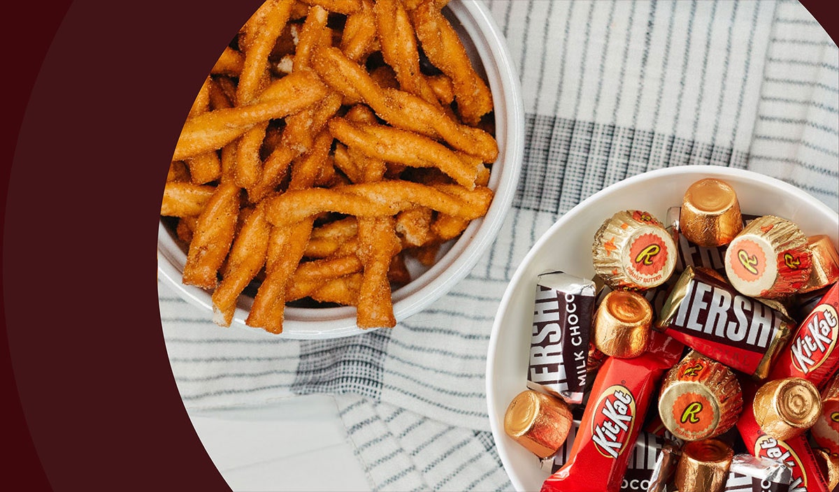 Snacks on a table