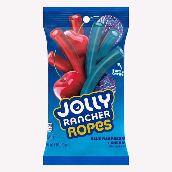 Jolly Rancher Ropes 6 oz Peg Bags Blue Raspberry Cherry