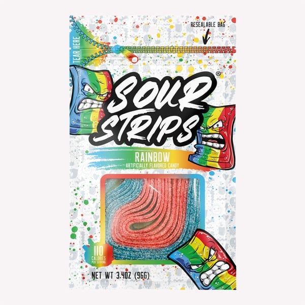 Sour Strips Rainbow 3.4 oz Peg Bag (Alternate)