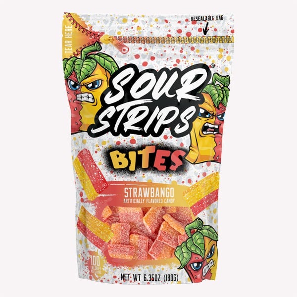 Sour Strips Strawbango 3.4 oz Peg Bag
