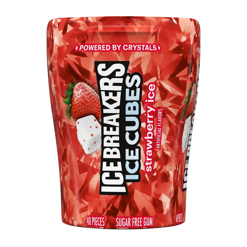 Ice Breakers Strawberry Ice Flavored Gum