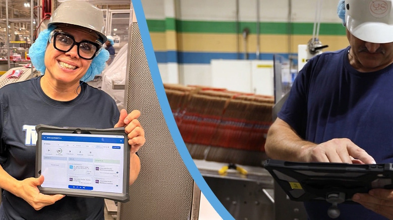 People working with technology at Hershey's