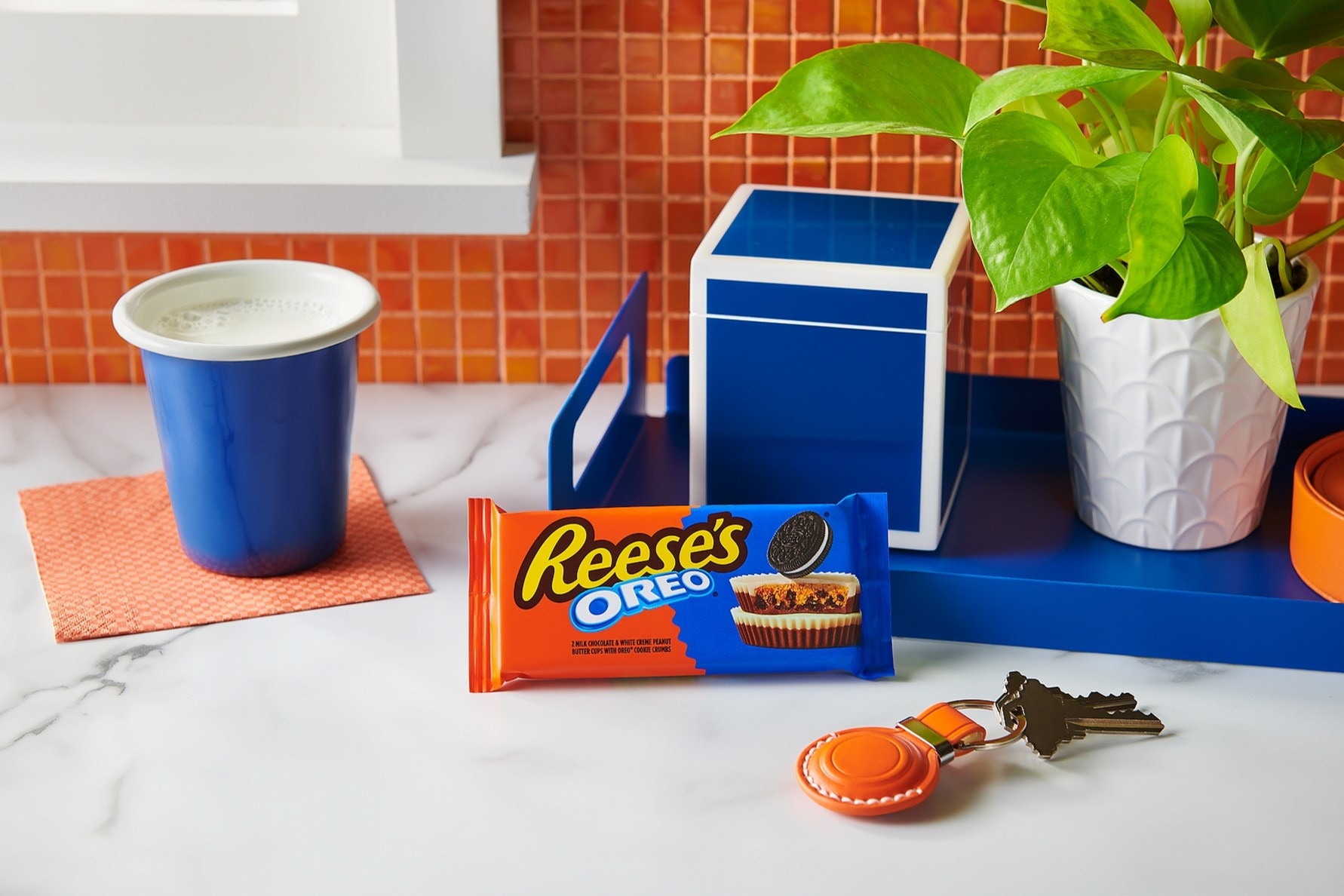 Reese's Oreo snack on a counter