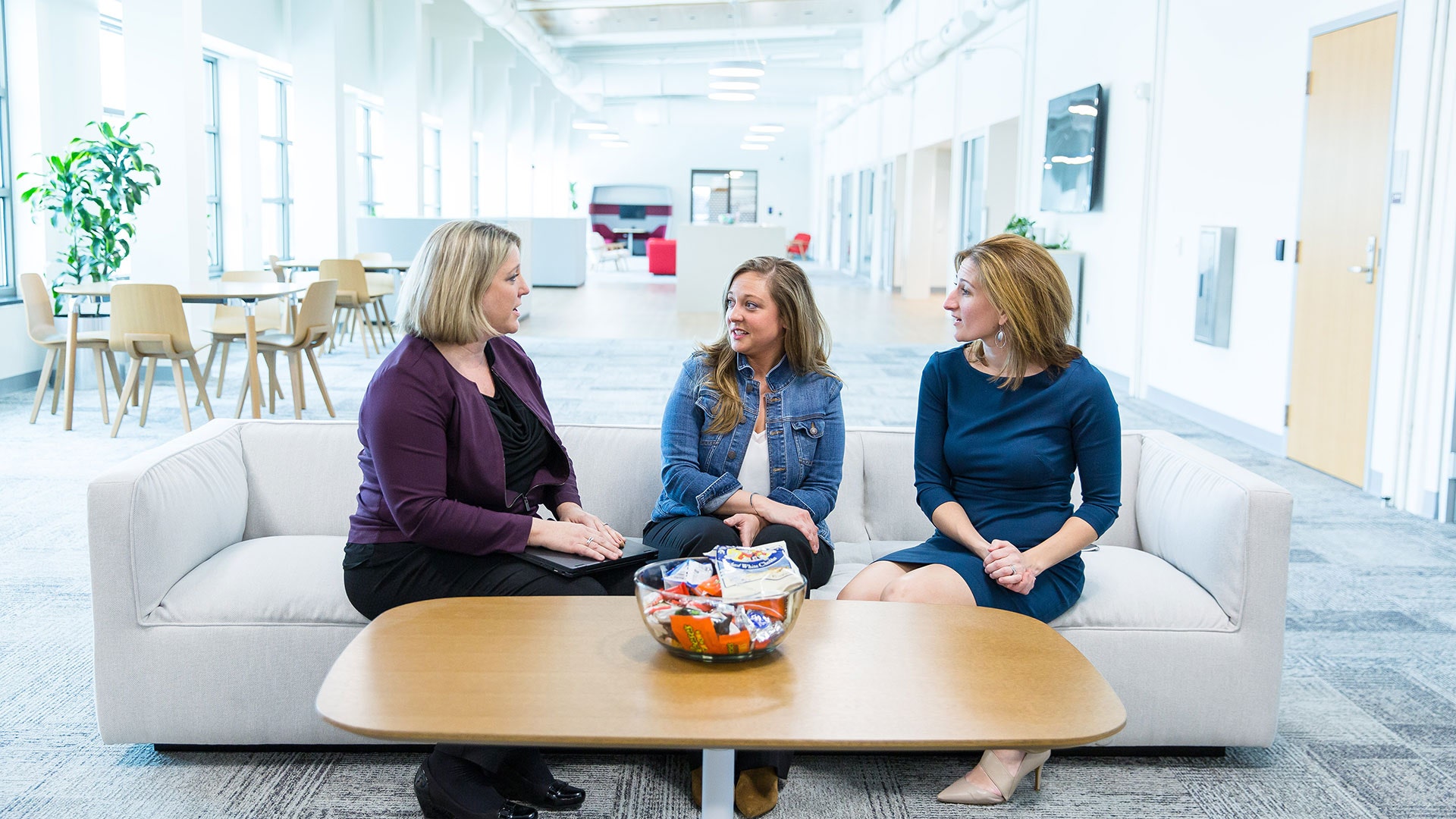 People meeting in an office space at Hershey's Headquarters