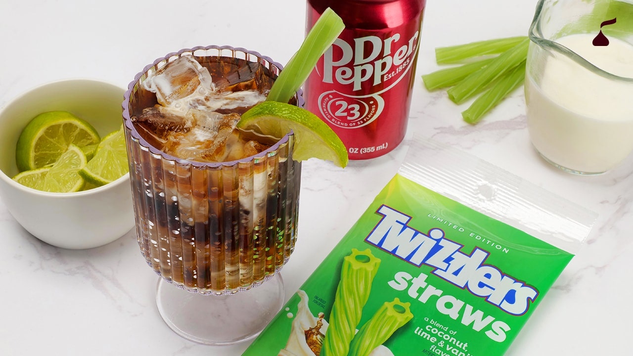 Soda with a Twizzlers Straw