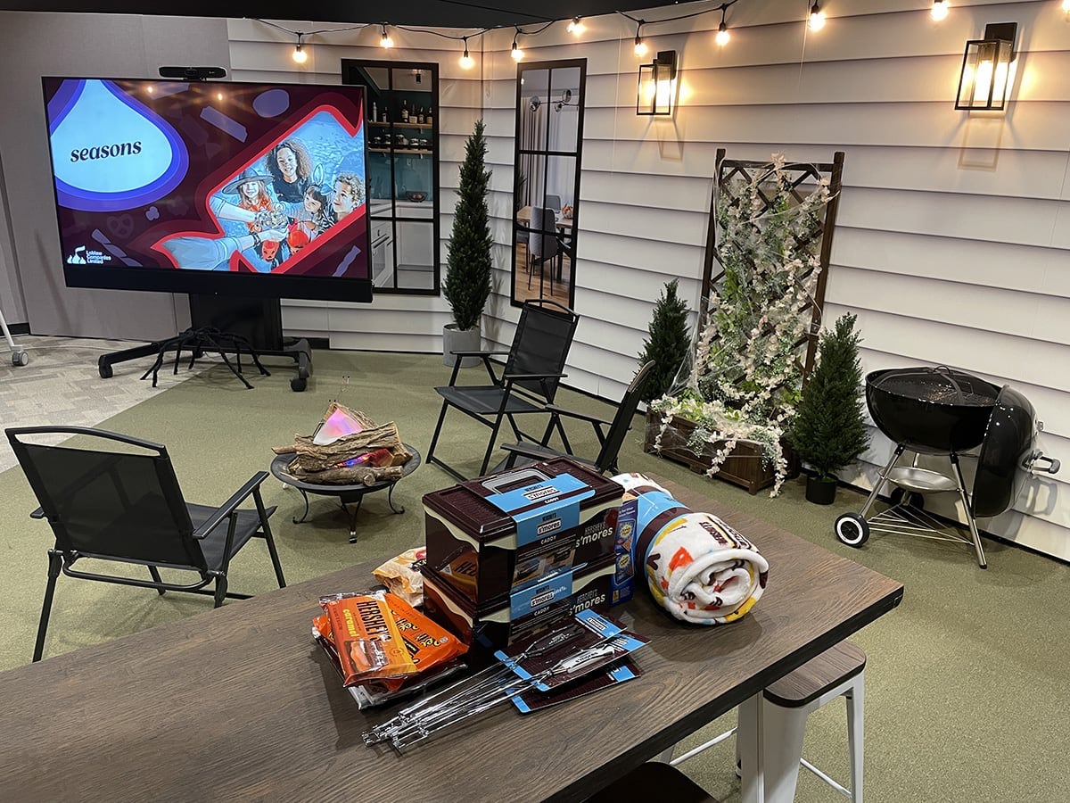 An outdoor display setup