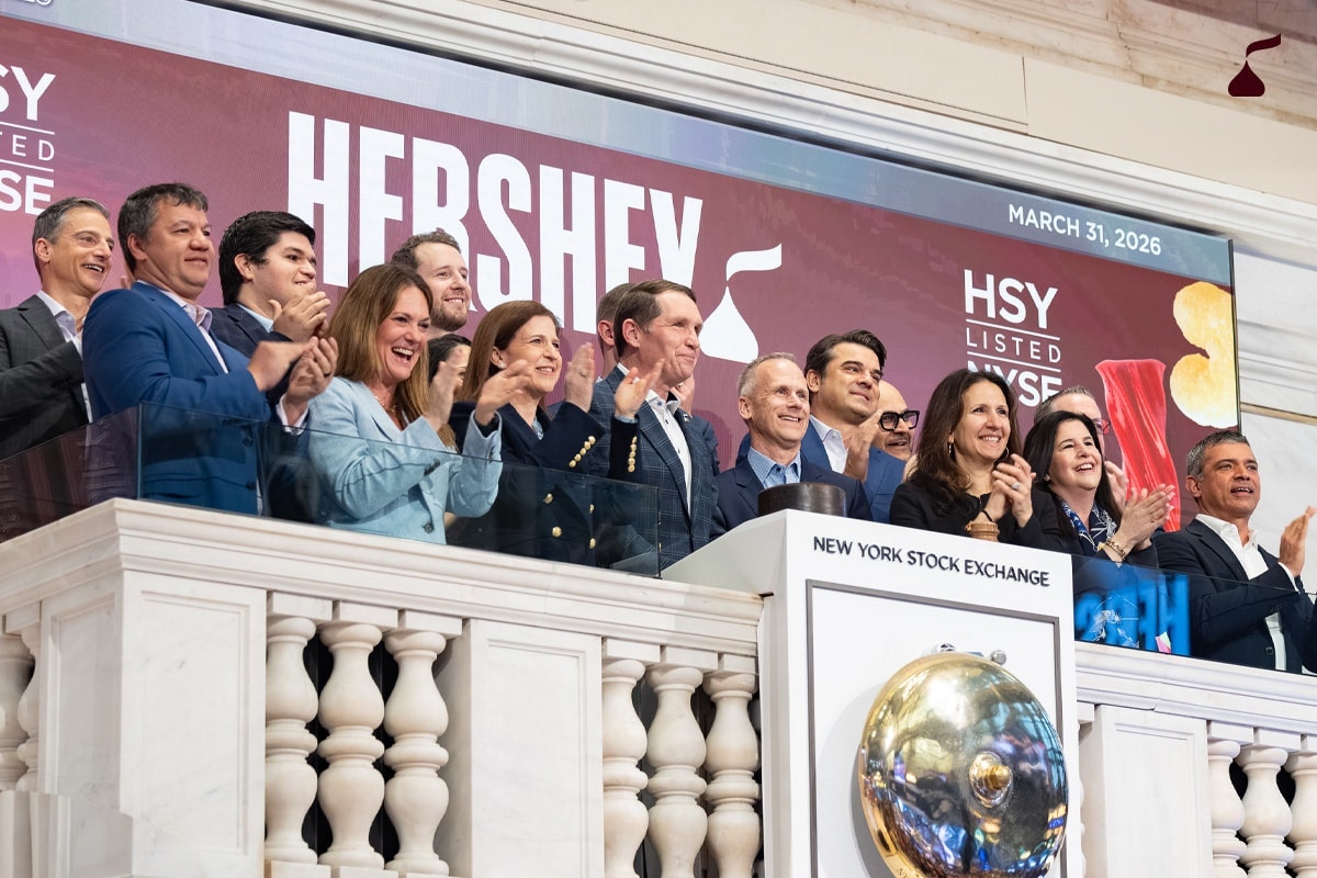 Kirk Tanner ringing the NYSE opening bell for Hershey 2026 Investor Day
