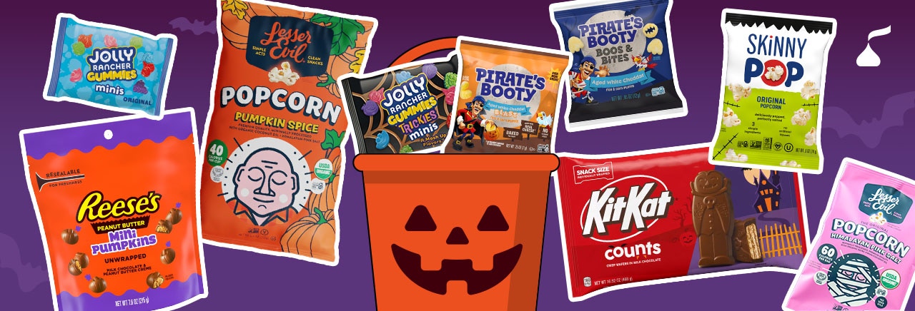 An assortment of Hershey's Halloween Candy