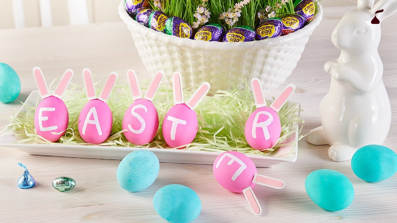 Easter basket featuring Cadbury Eggs