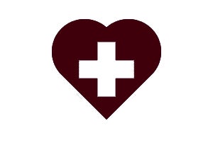 heart with a medical sign