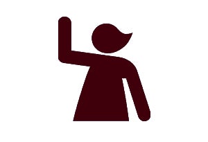person waving