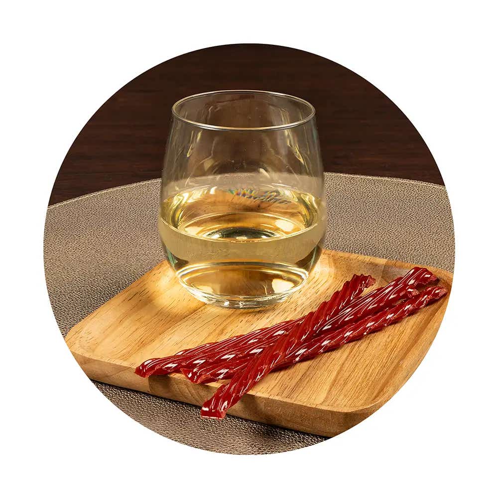 pairing wine with twizzlers twists strawberry candy