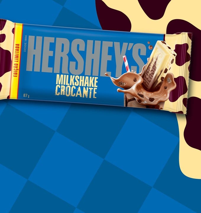 Barra de chocolate HERSHEY’S Milshake Crocante.