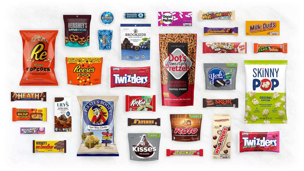 A variety of Hershey's branded products