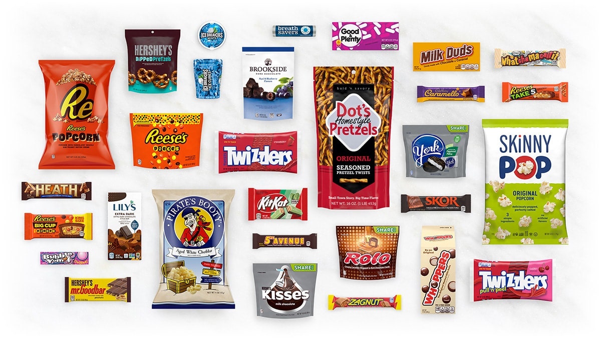 A variety of Hershey's branded products